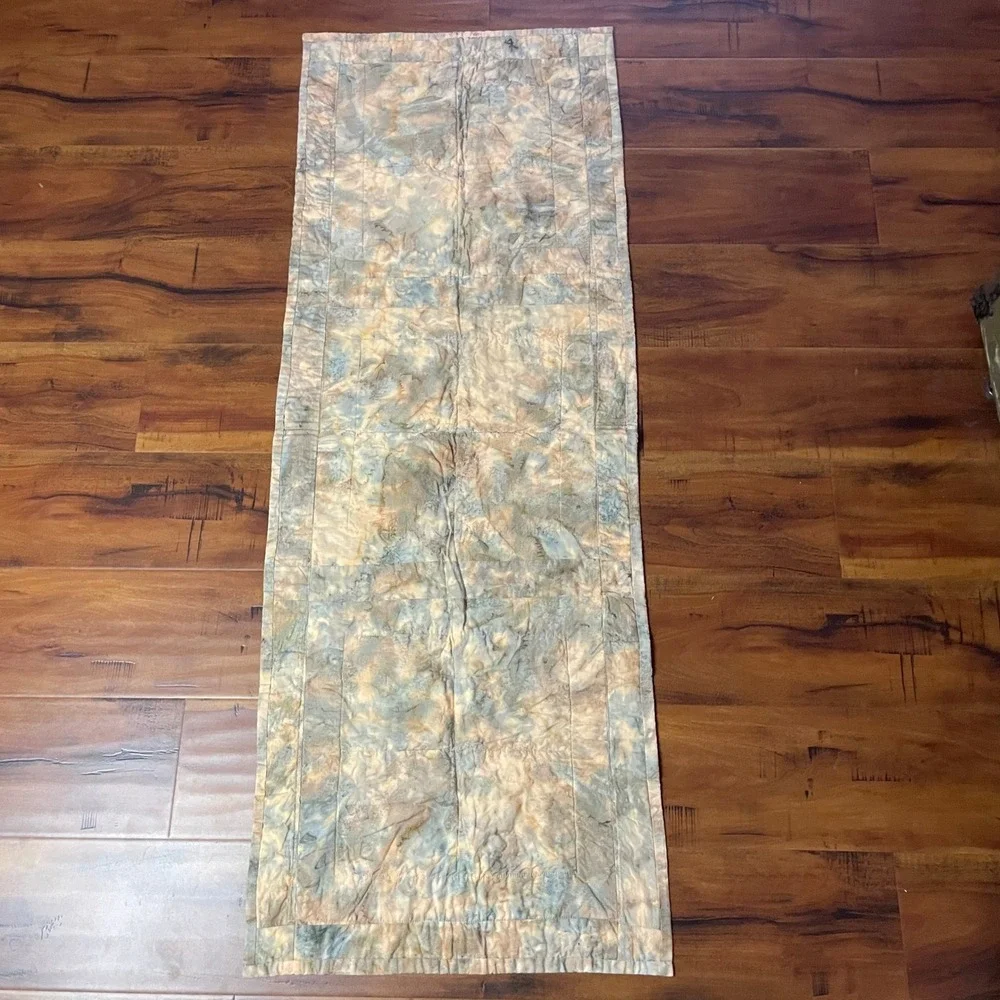 Handmade Quilted Batik Table Runner Size 19.5x53 Multi Color Patchwork Floral